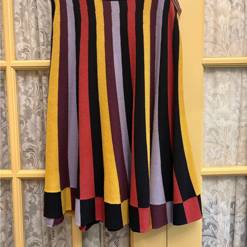 Colorful Striped A-Line Skirt